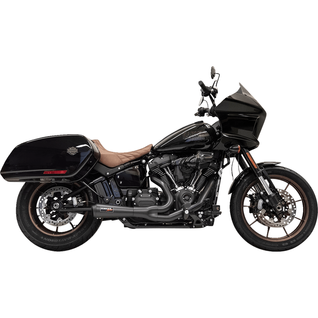 BASSANI XHAUST 2-into-1 The Ripper Short Road Rage Exhaust System Black 1S74RBE