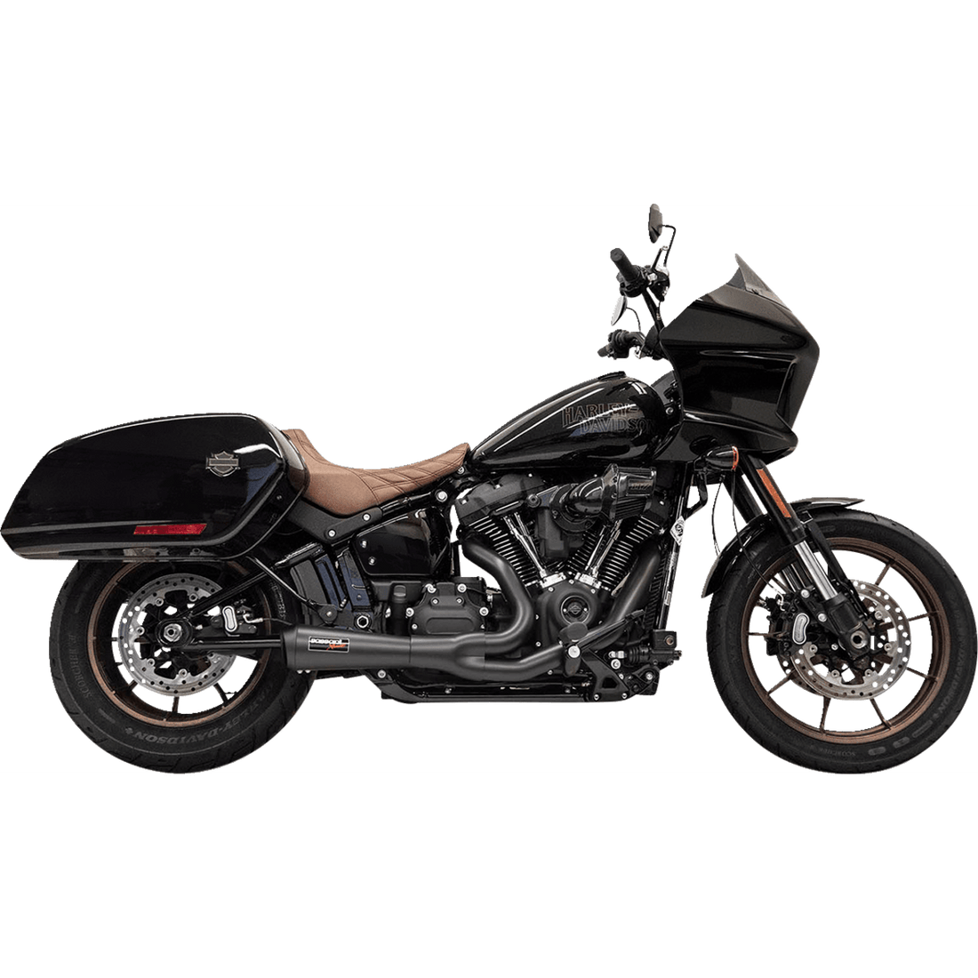 BASSANI XHAUST 2-into-1 The Ripper Short Road Rage Exhaust System Black 1S74RBE