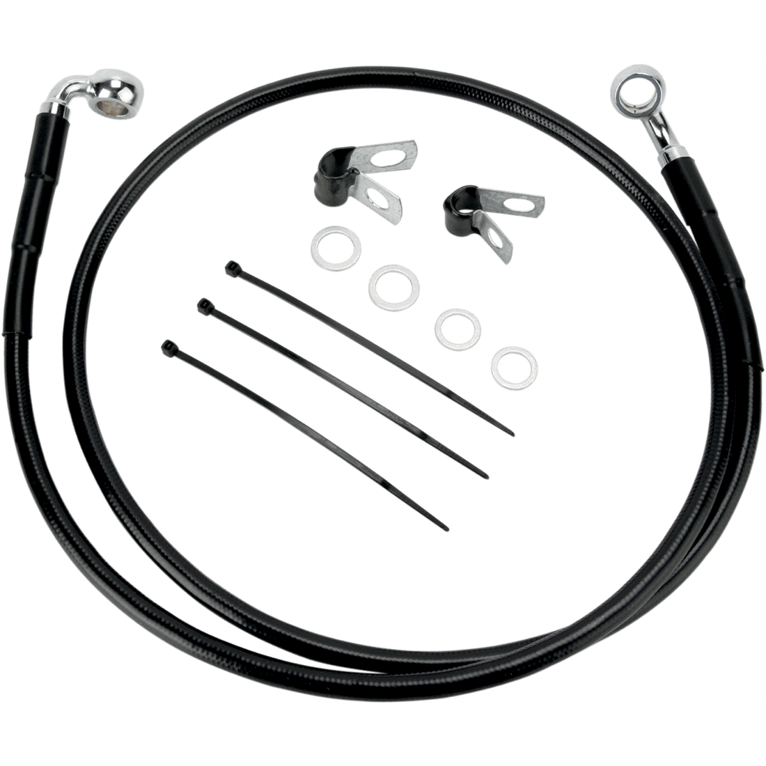 DRAG SPECIALTIES Brake Line Front Black +2" FXDL '01-'05