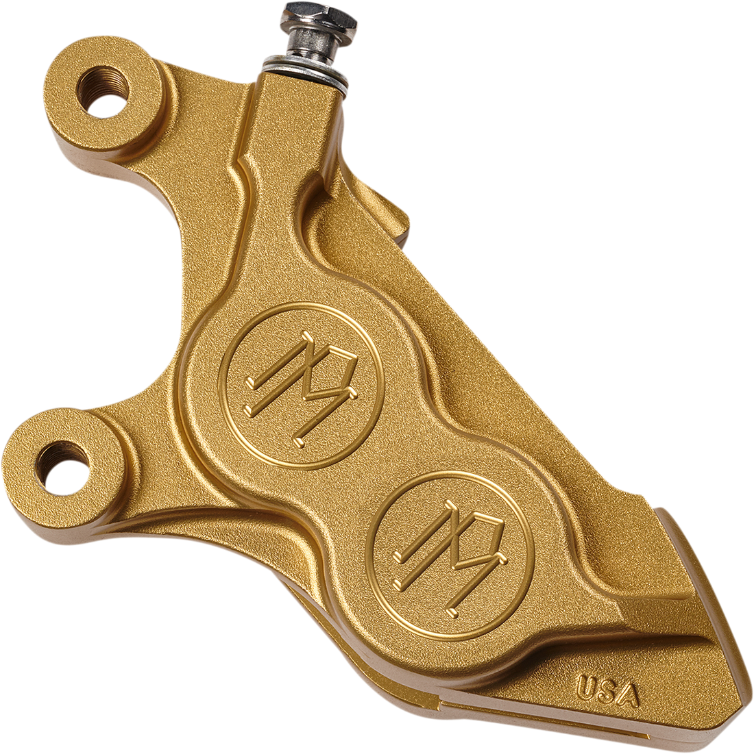 PERFORMANCE MACHINE PM 4-Piston Caliper Gold Ops Left Front 00522425SMG