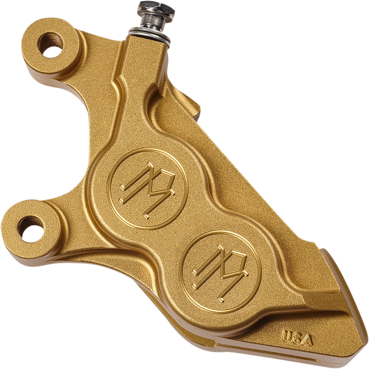 PERFORMANCE MACHINE PM 4-Piston Caliper Gold Ops Left Front 00522425SMG