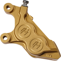 PERFORMANCE MACHINE PM 4-Piston Caliper Gold Ops Left Front 00522425SMG