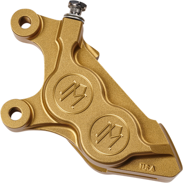 PERFORMANCE MACHINE PM 4-Piston Caliper Gold Ops Left Front 00522425SMG