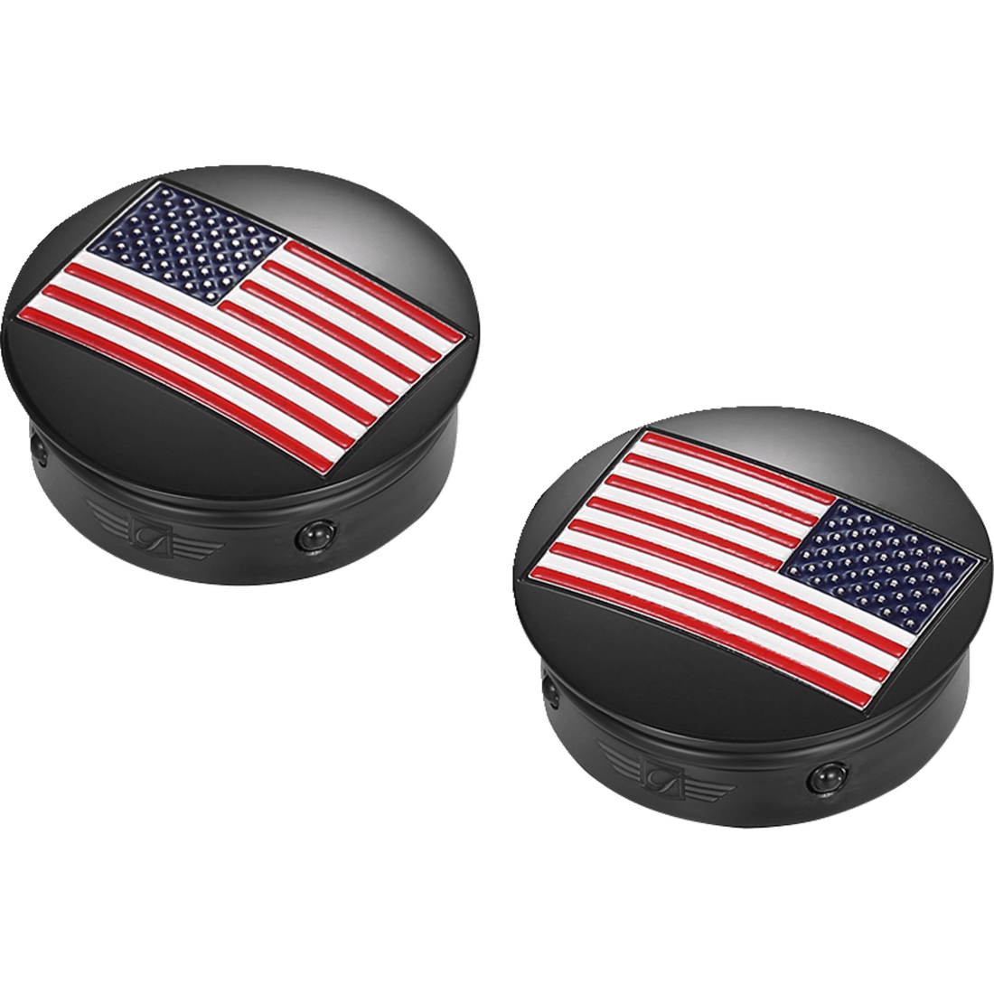 FIGURATI DESIGNS Swing Arm Covers American Flag Custom Reversed Black FD21RAFBK