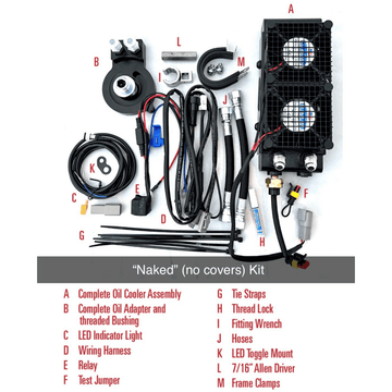 ULTRACOOL Oil Cooler Kit Naked Black SMSP2N