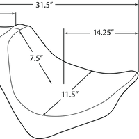 DRAG SPECIALTIES Predator III Seat Smooth FL/FX '18-'22