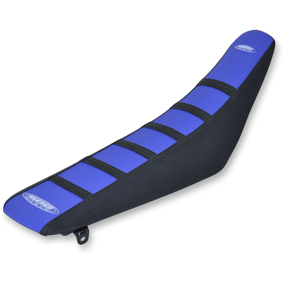 SDG 6-Ribbed Seat Cover Black Ribs/Blue Top/Black Sides