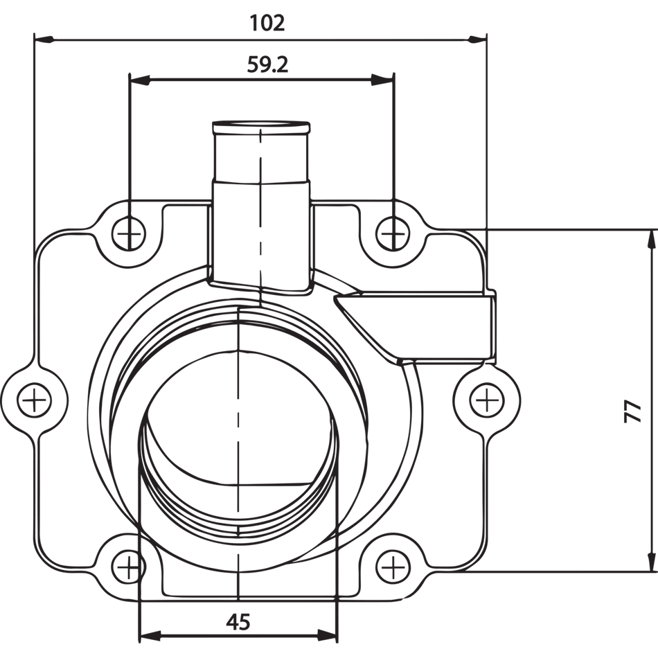 KIMPEX Carburetor Mounting Flange Polaris