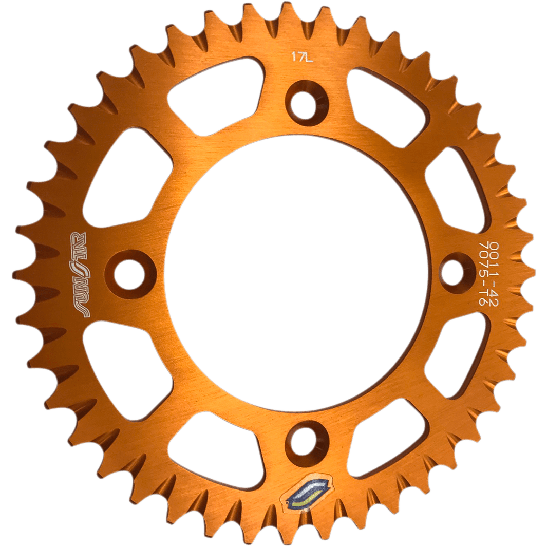 SUNSTAR SPROCKETS Rear Sprocket 42 Tooth Works/Orange