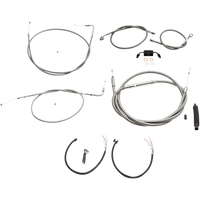 LA CHOPPERS Handlebar Cable/Brake Line Kit Complete Mini Handlebars Stainless LA8211KT208