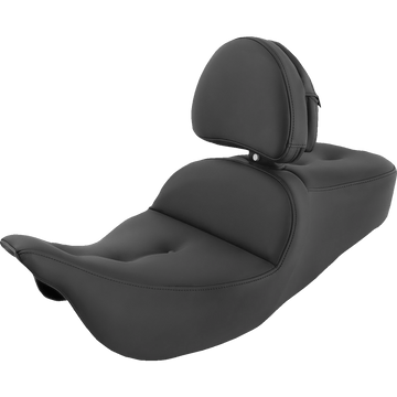 SADDLEMEN Pillow-Top Roadsofa™ Seat with Backrest Black FLH/FLT '08-'23 80807B181BR