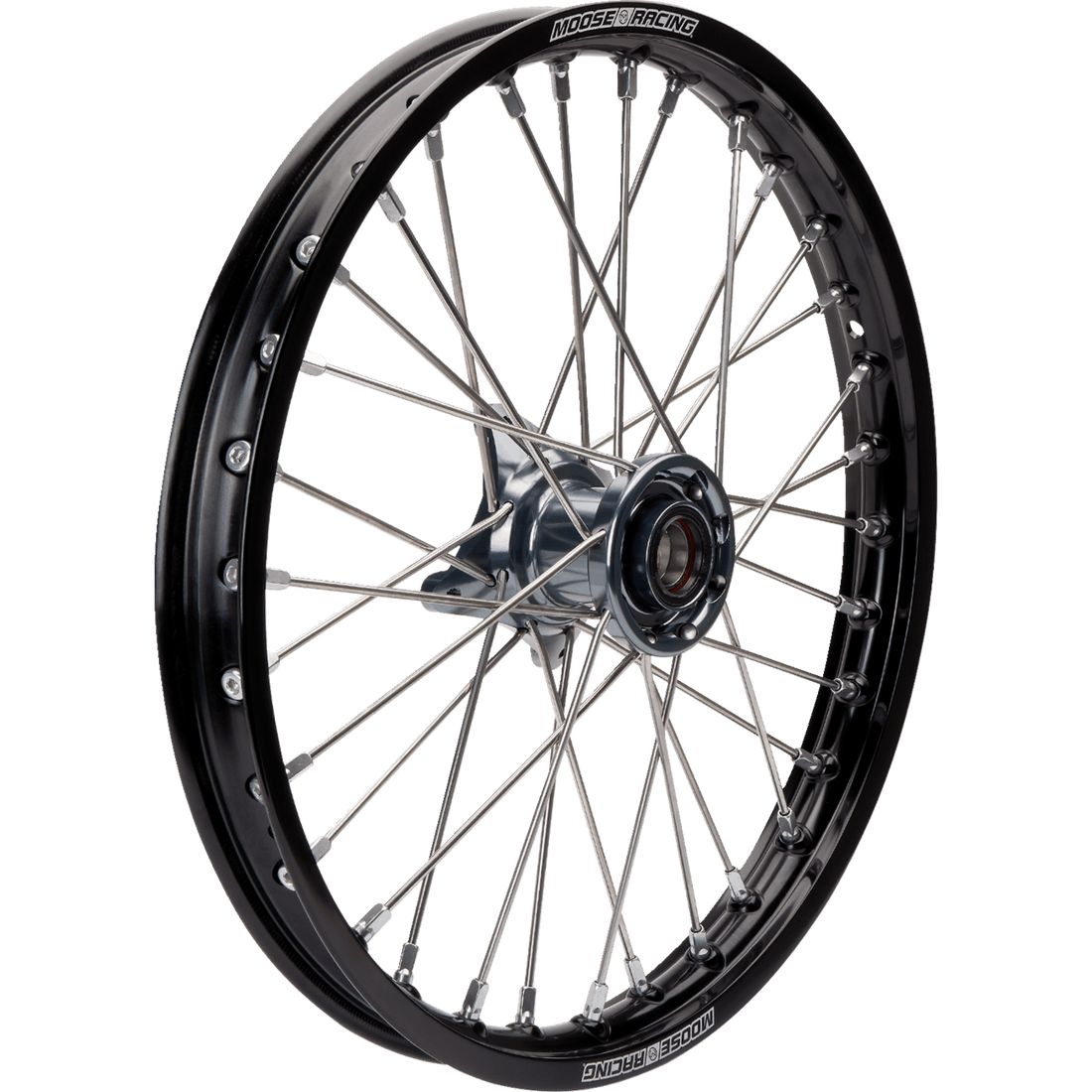 MOOSE RACING Wheel Assembly SX-1 Complete Front Black Wheel/Gray Hub 21x1.6 Gas Gas MF16021BKGY