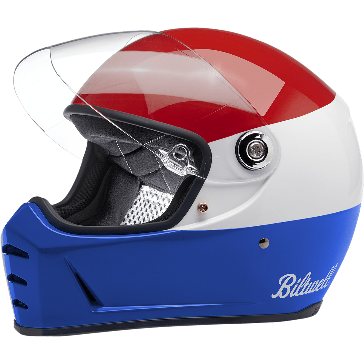 BILTWELL Lane Splitter Helmet Gloss Podium Red/White/Blue Small 1004549102