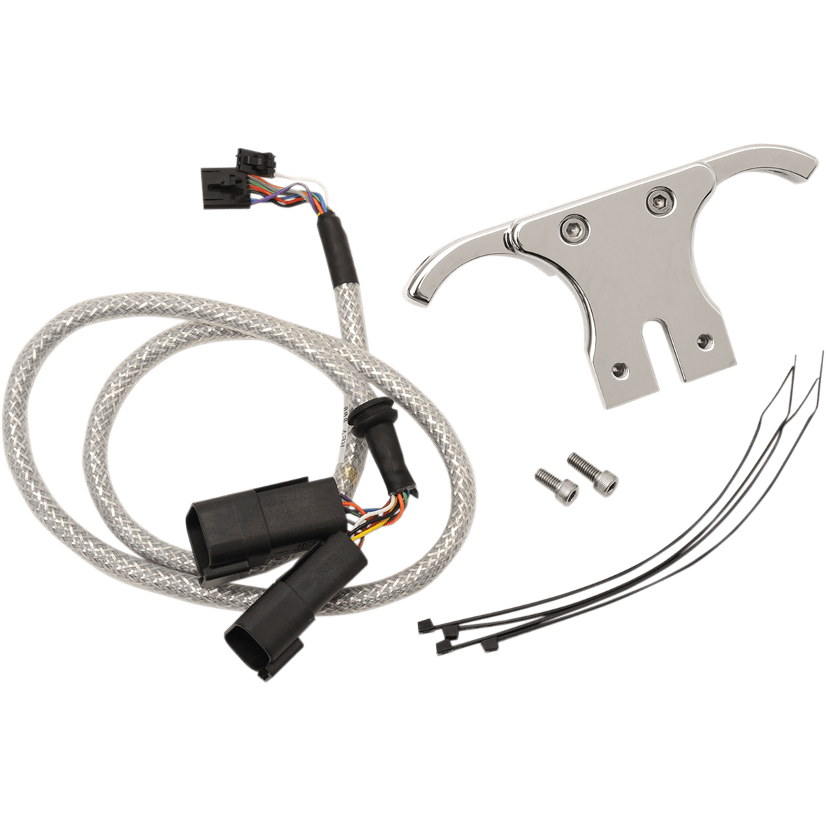 DAKOTA DIGITAL Chrome Handlebar Clamp Mount with T-Bar Drag Bar Includes Wiring Harness AI250