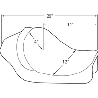 DRAG SPECIALTIES Solo Seat Smooth Driver Backrest XL '04-'22