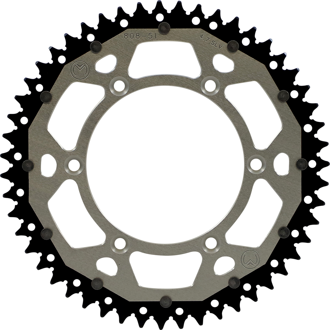 MOOSE RACING Dual Sprocket Silver 51 Tooth