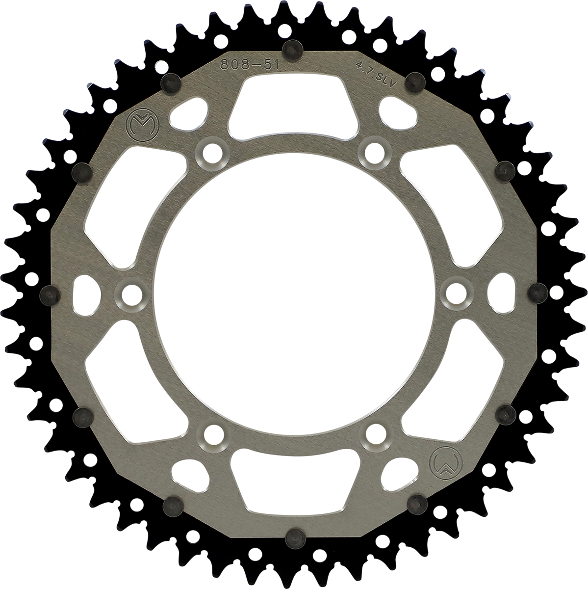 MOOSE RACING Dual Sprocket Silver 51 Tooth