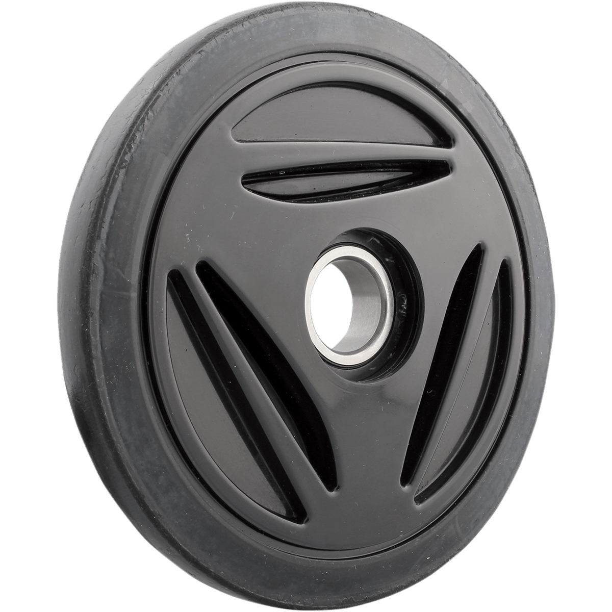 KIMPEX Idler Wheel with Bearing 6205-2RS Black Group 10 165 mm OD x 1" ID