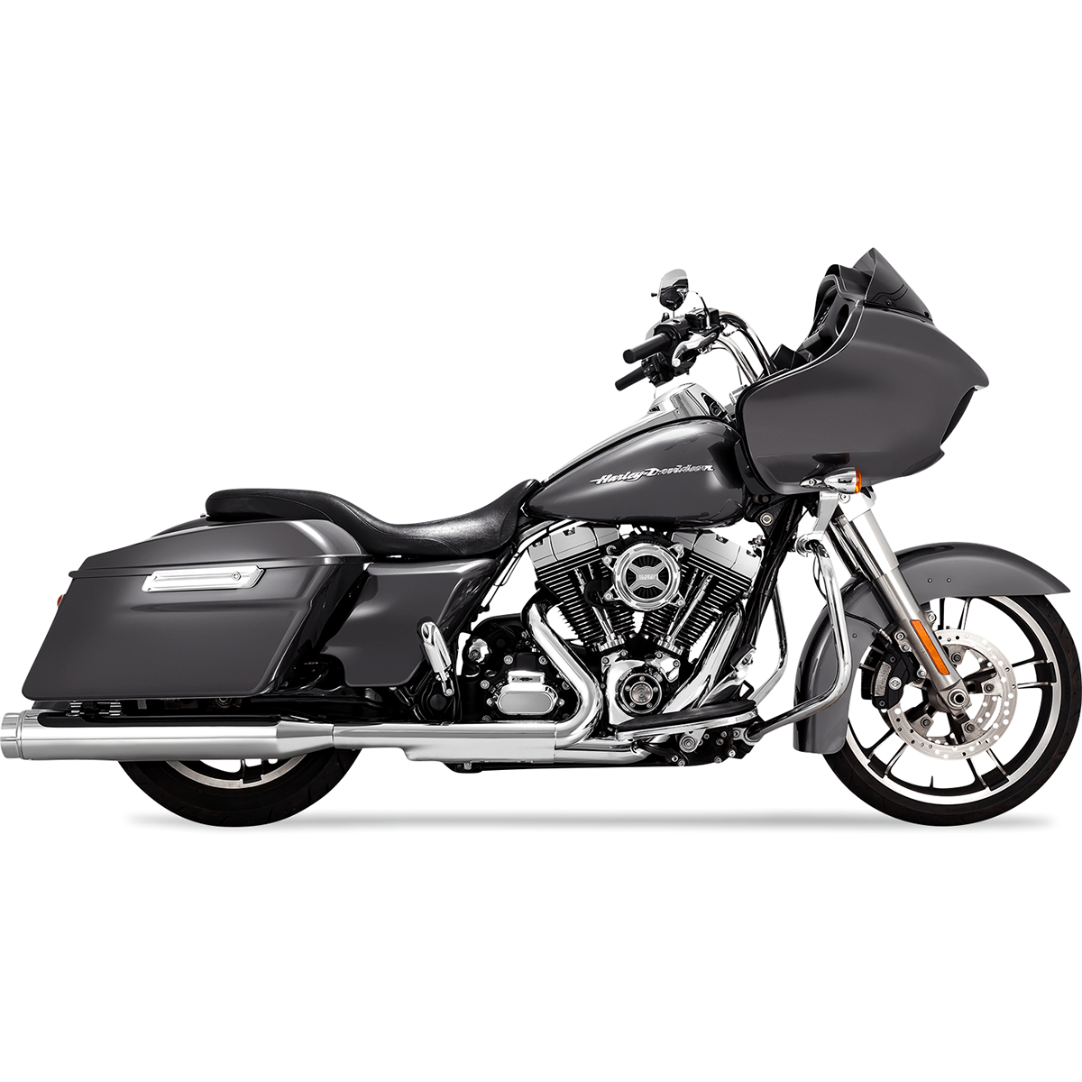 VANCE & HINES 4-1/2" Torquer Mufflers for '95-'16 FL Chrome 16673