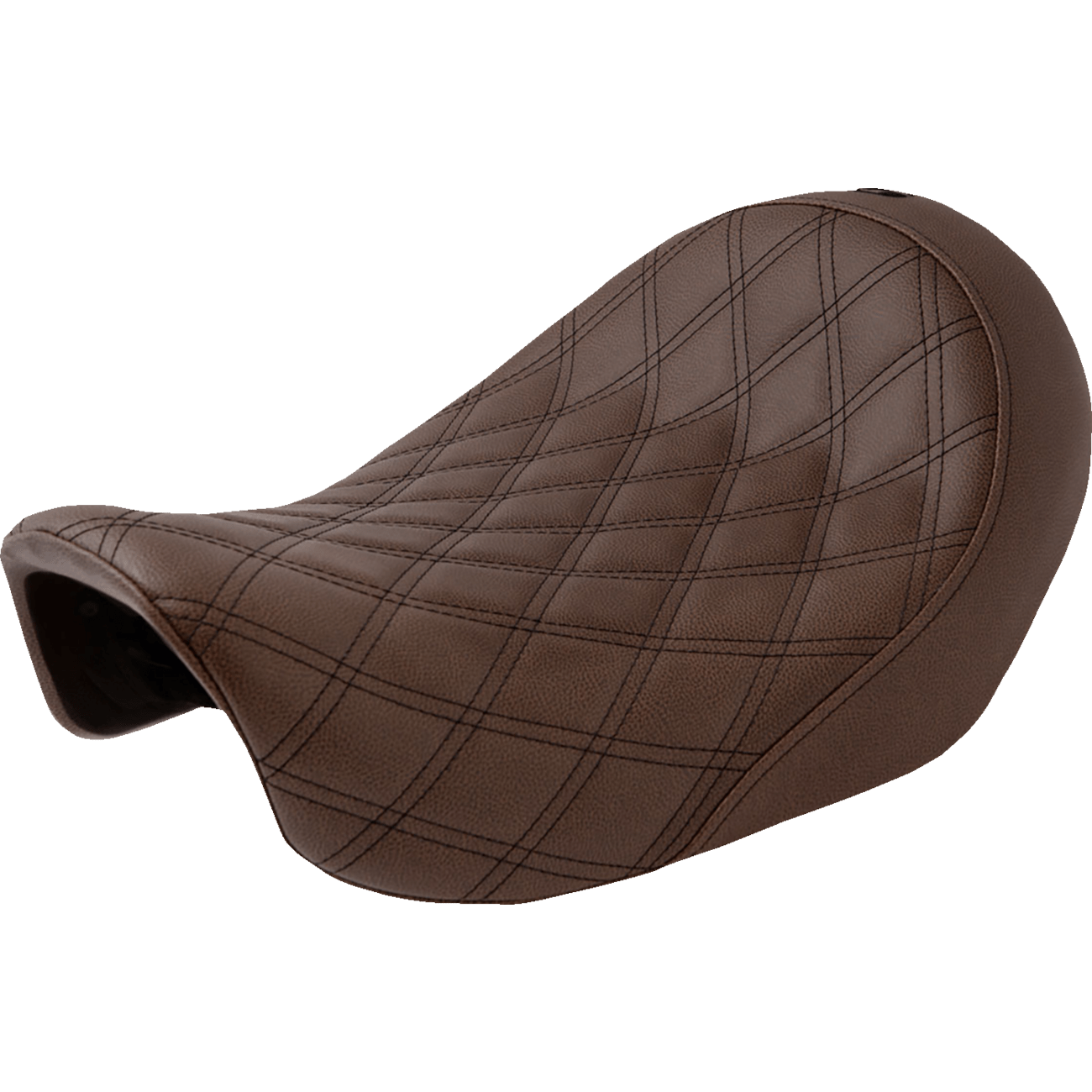 SADDLEMEN Renegade Solo Seat Lattice Stitched Brown Dyna '06-'17 80604002BLS