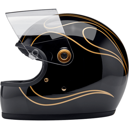 BILTWELL Gringo S Helmet Gloss Black Flames Large 1003567504