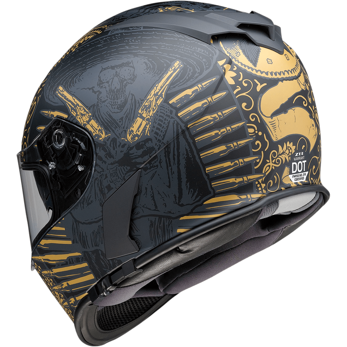 Z1R Warrant Helmet Sombrero Black/Gold XS