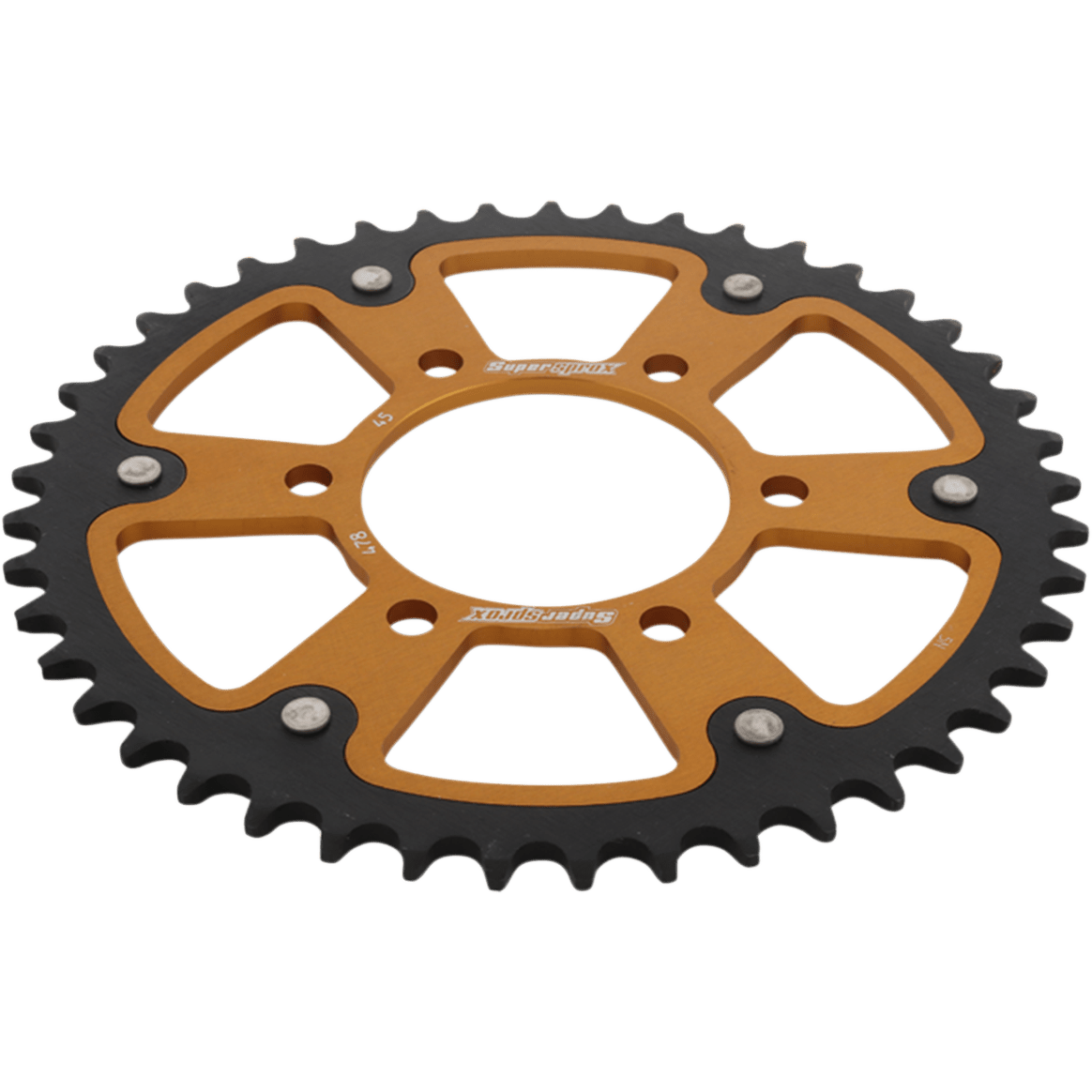 SUPERSPROX Stealth Rear Sprocket 45 Tooth Gold Kawasaki RST47845GLD