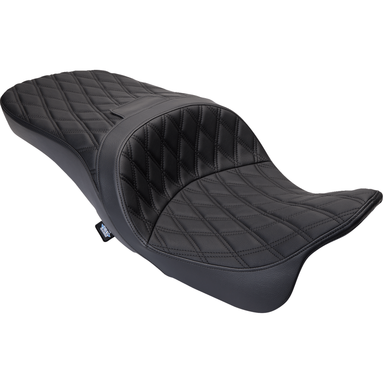 DRAG SPECIALTIES Freedom Seat Vinyl Double Diamond Black Stitch FLH '09-'23