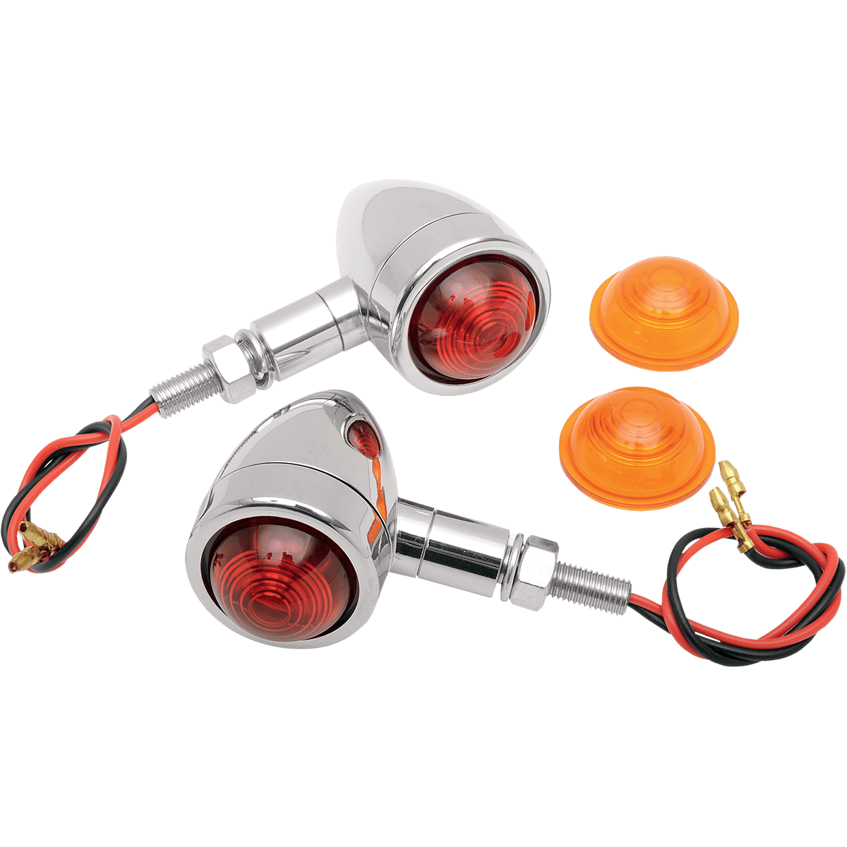 DRAG SPECIALTIES Mini-Bullet Light Kit Amber/Red