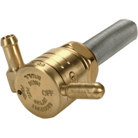 GOLAN PRODUCTS "Click-Slick" Fuel Petcock Forward Raw Brass 22mm 76312FBS