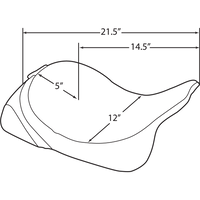 DRAG SPECIALTIES Solo Seat Mild Stitched Driver Backrest FL '08-'23