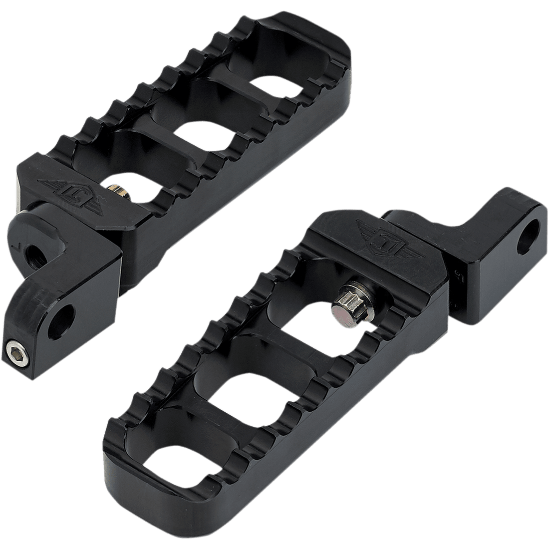 JOKER MACHINE Adjustable Serrated Long Footpegs Black XL 08613B