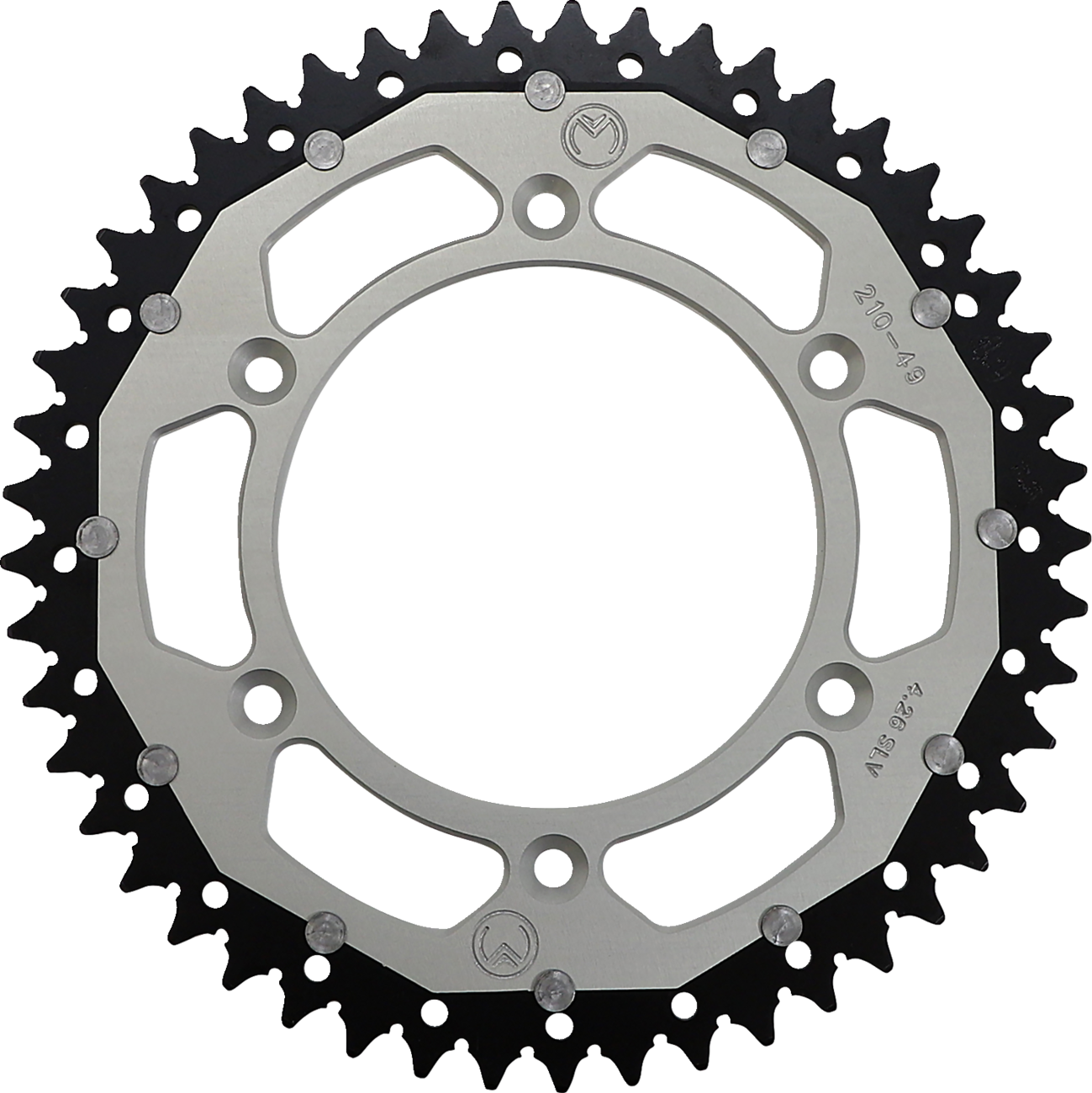 MOOSE RACING Dual Sprocket Silver 49 Tooth