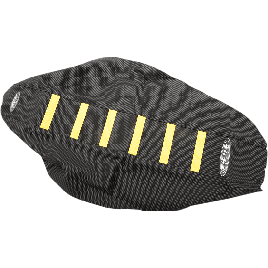 SDG 6-Ribbed Seat Cover Yellow Ribs/Black Top/Black Sides