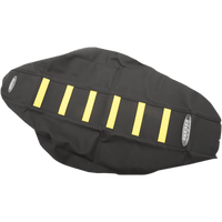 SDG 6-Ribbed Seat Cover Yellow Ribs/Black Top/Black Sides