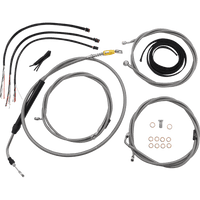 LA CHOPPERS Handlebar Cable/Brake Line Kit Complete 18" 20" Handlebars Stainless LA8056KT219