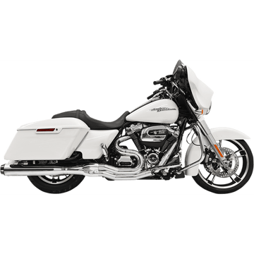 BASSANI XHAUST B4 2:1 Exhaust Chrome Straight Can 1F58R