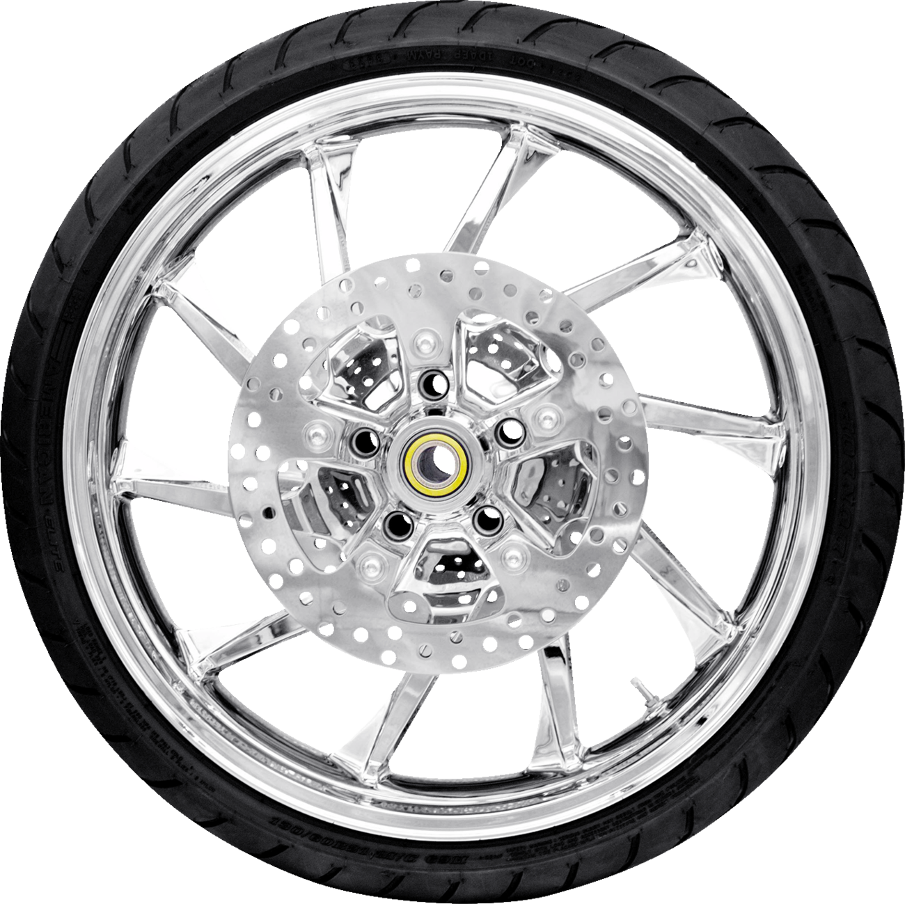 COASTAL MOTO Hurricane Front Wheel 21"/Chrome /Rotors 11.8" /Dunlop Tire 130/60B21