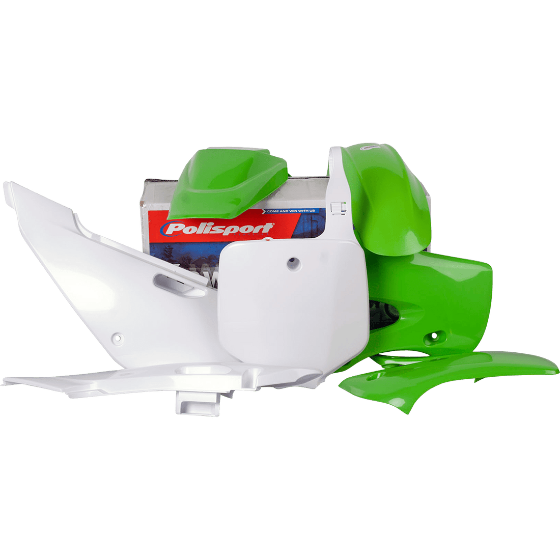 POLISPORT Body Kit Complete OEM Green/White KLX 110 90056