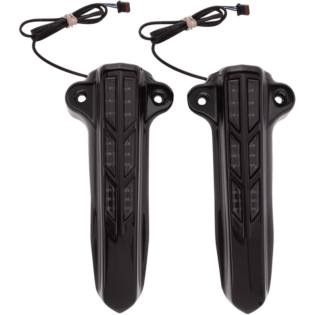 CIRO Forkini Lower Leg Covers Gloss Black With LEDs 43003