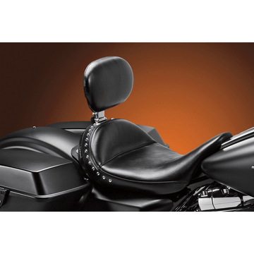 LE PERA Monterey Solo Seat With Driver Backrest Smooth Black FL '08-'23 LK697BR