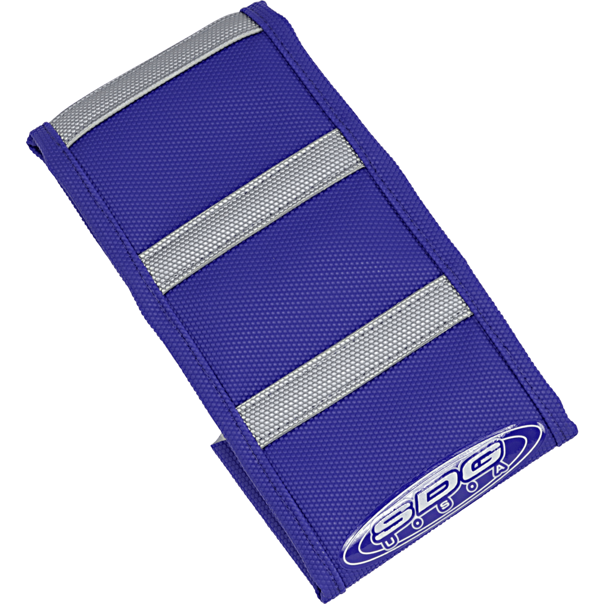 SDG 6-Ribbed Seat Cover Gray Ribs/Blue Top/Blue Sides