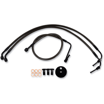 LA CHOPPERS Brake Lines 12" 14" Ape Hanger Handlebars Midnight LA8005B13M