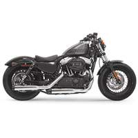 BASSANI XHAUST Firepower Series Slip-On Mufflers Chrome/Black Fluted Sportster 1X27T