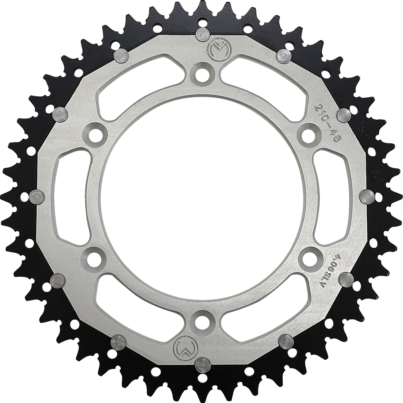 MOOSE RACING Dual Sprocket Silver 48 Tooth