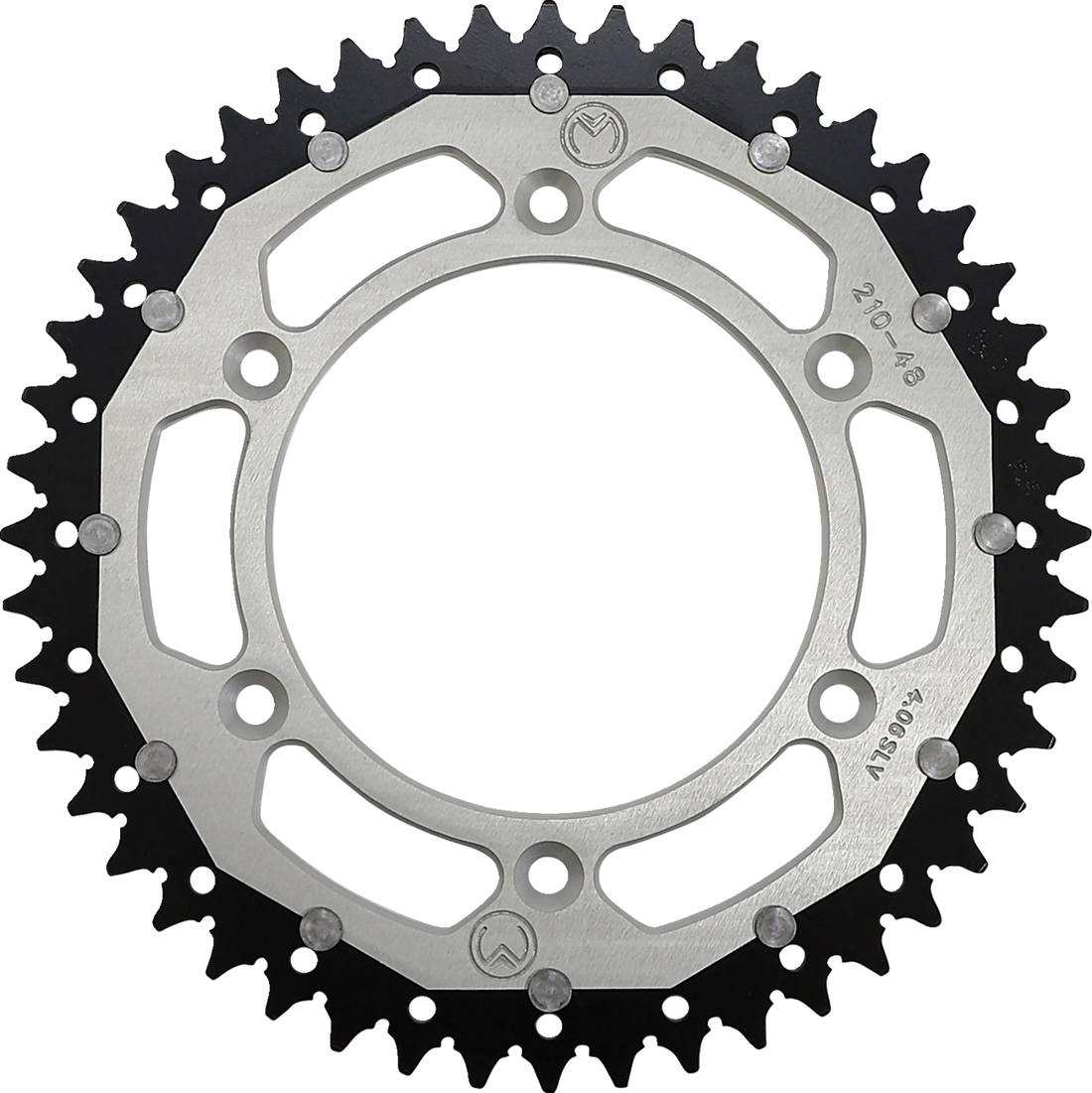 MOOSE RACING Dual Sprocket Silver 48 Tooth