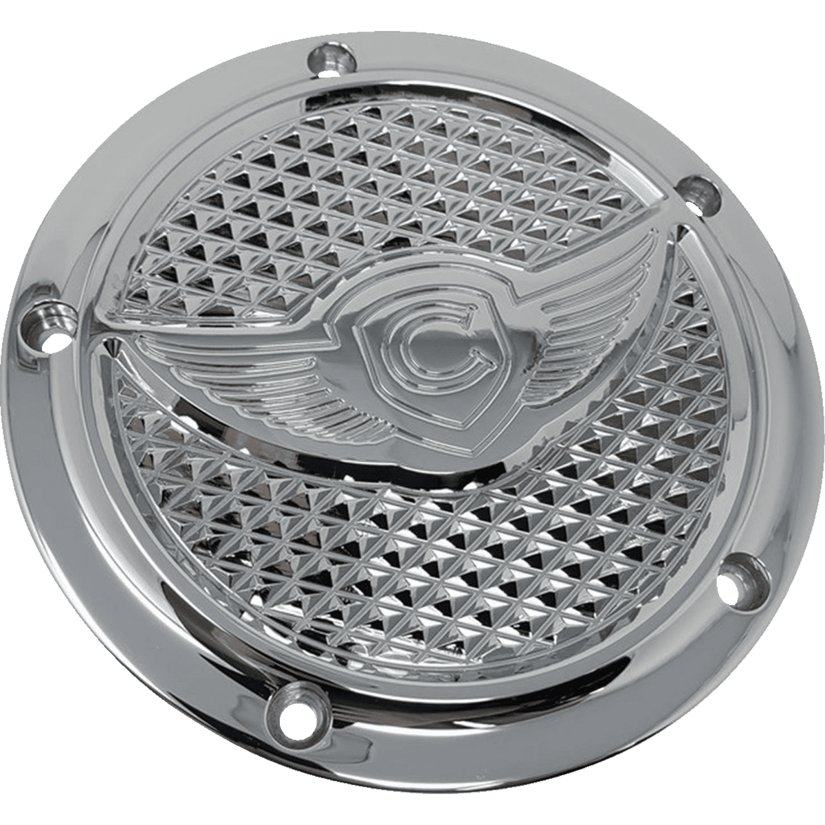 COVINGTONS Derby Cover 5-Hole Diamondback Chrome