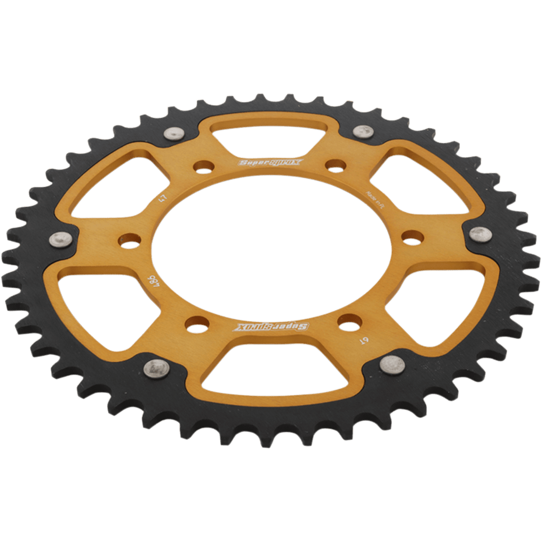 SUPERSPROX Stealth Rear Sprocket 47 Tooth Gold Kawasaki/Yamaha/Suzuki RST48647GLD