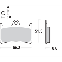 SBS HS Brake Pads Yamaha 634HS