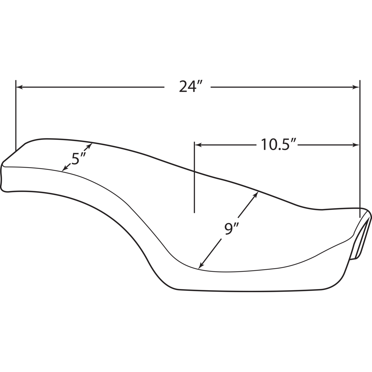 DRAG SPECIALTIES Spoon Seat Smooth XL '57-'78